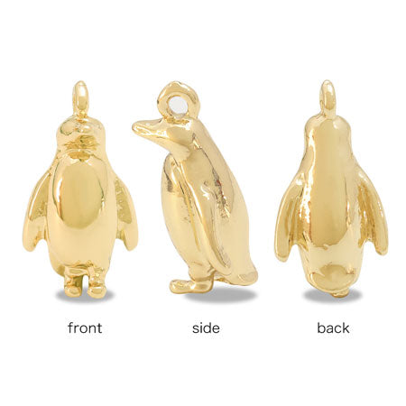 チャーム ペンギン　ゴールド