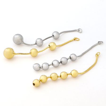 Swing parts metal ball 2 rhodium color