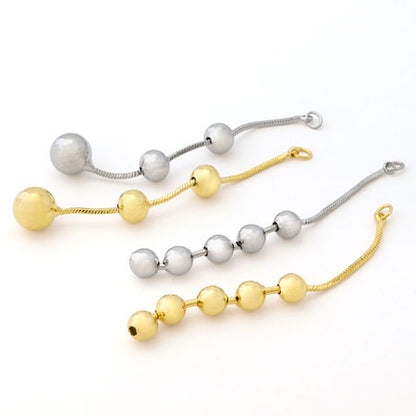 Swing parts metal ball 2 rhodium color