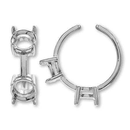 イヤーカフ 石座付 ＃1088 SS29用　ロジウムカラー