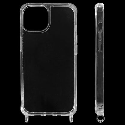 iPhone 14 compatible case with ring for strap clear