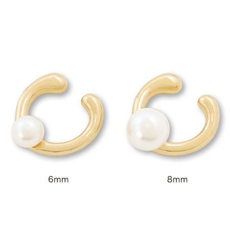 Ear cuff core stand for round balls 6-8mm gold