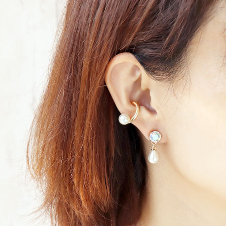 Ear cuff core stand for round balls 6-8mm gold