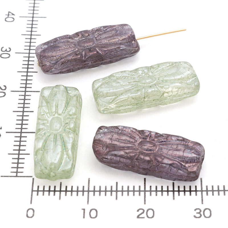 Czech Rectane Glue Flower 2 Amethyst Gaster