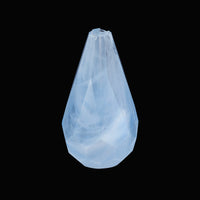 Acrylic Made in Germany Faceted Drop Tranquil Blue Marble