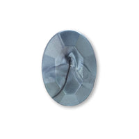 Acrylic Made in Germany Oval No Holes Wavy Blue