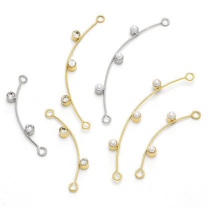 Joint wire curve with stone crystal/RC