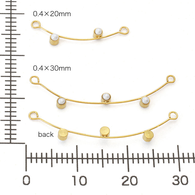 White with a joint wire curve pearl/G