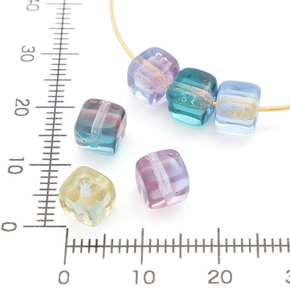 Czech cube mix emerald purple