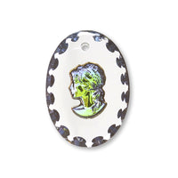German glass oval/Lady Helio yellow