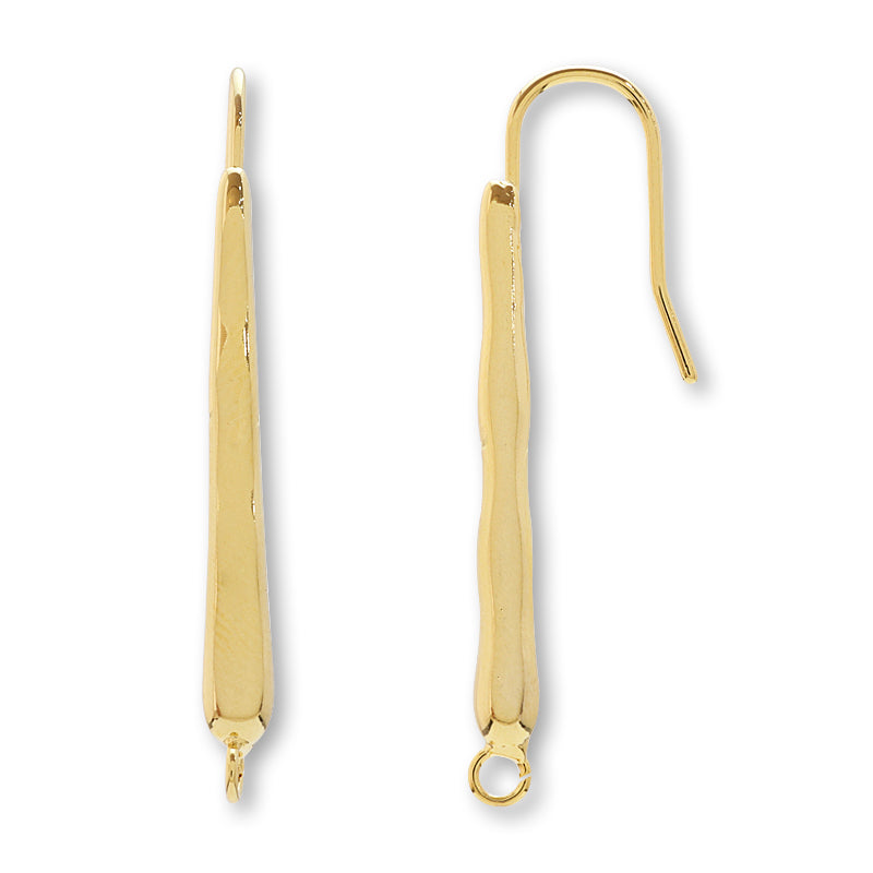 Design piercing nuance stick U -shaped kan gold