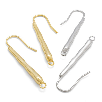 Design piercing nuance stick U -shaped kan gold