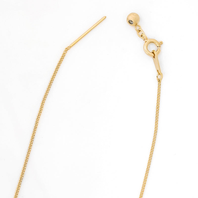 Slide pin chain necklace 130SRA rhodium color