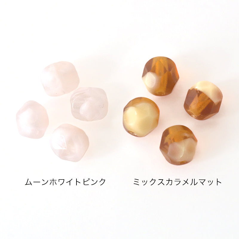 チェコ ファイヤーポリッシュ　ムーンホワイトピンク