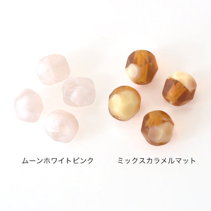 チェコ ファイヤーポリッシュ　ムーンホワイトピンク