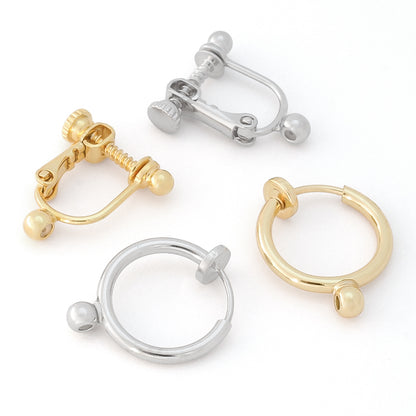 Earring converter scaling post/small rhodium color for hooks