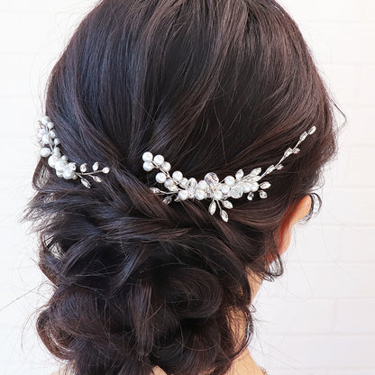 【KIWA BRIDAL】KBH-1-J ビジューブランチヘアコーム(S)