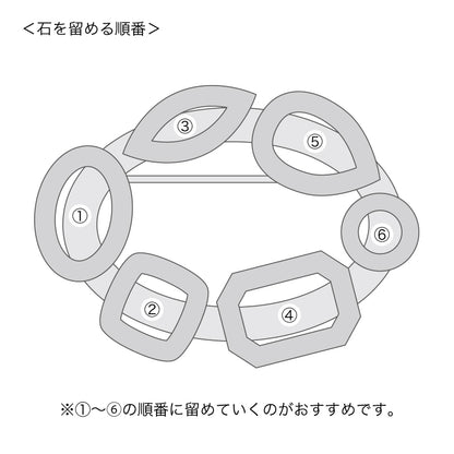 Broach empty frame oval circle No.1 rhodium color