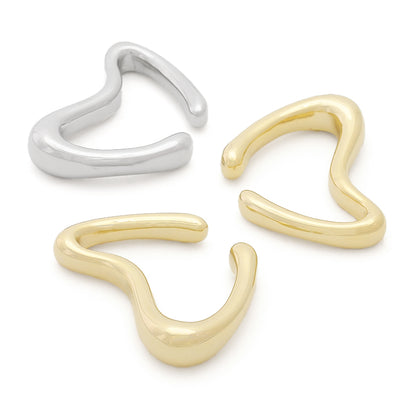 Ear cuff deformation 14 rhodium color