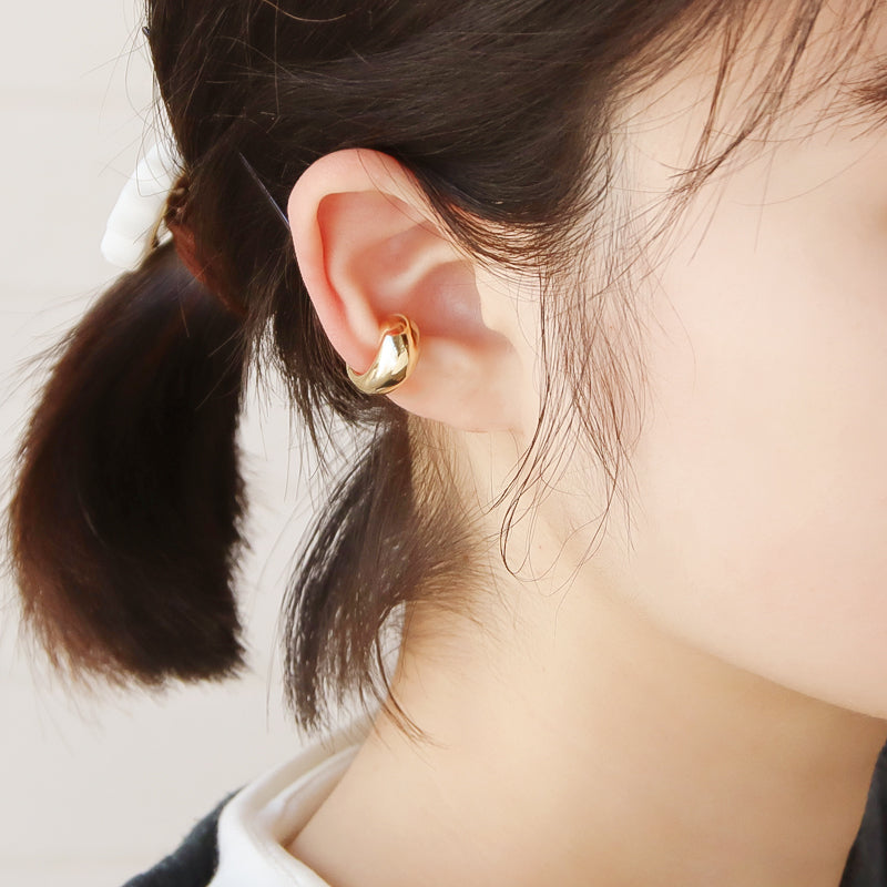 Ear cuff deformation 15 rhodium color