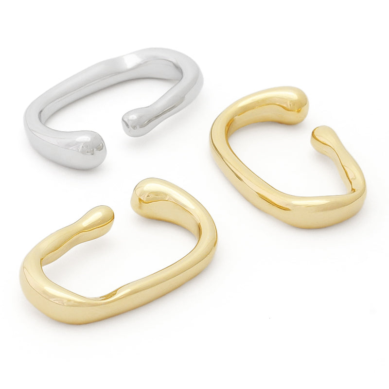 Ear cuff deformation 16 rhodium color