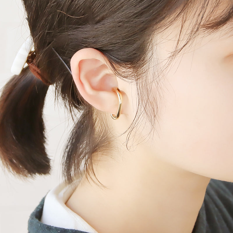 Ear cuff deformation 16 rhodium color