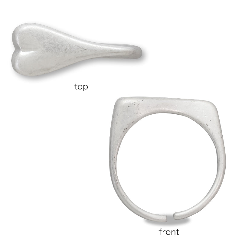 Ring Heart Wearn Silver