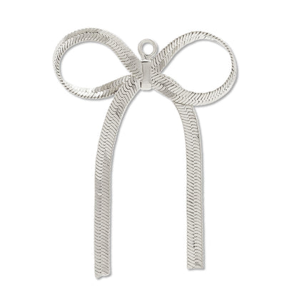 Swing parts chain ribbon 1 rhodium color