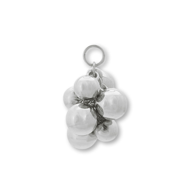 Swing parts crushed beads 2 rhodium color