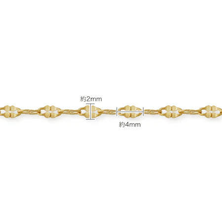 Chain necklace 235CRV rhodium color