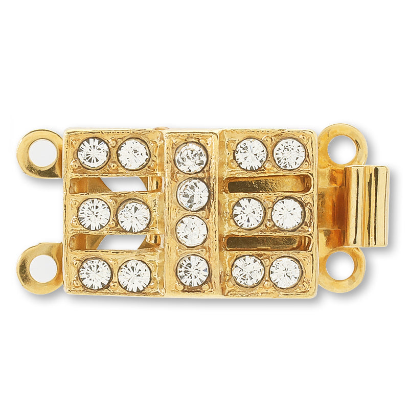 German clasp lektangle 2 consecutive gold