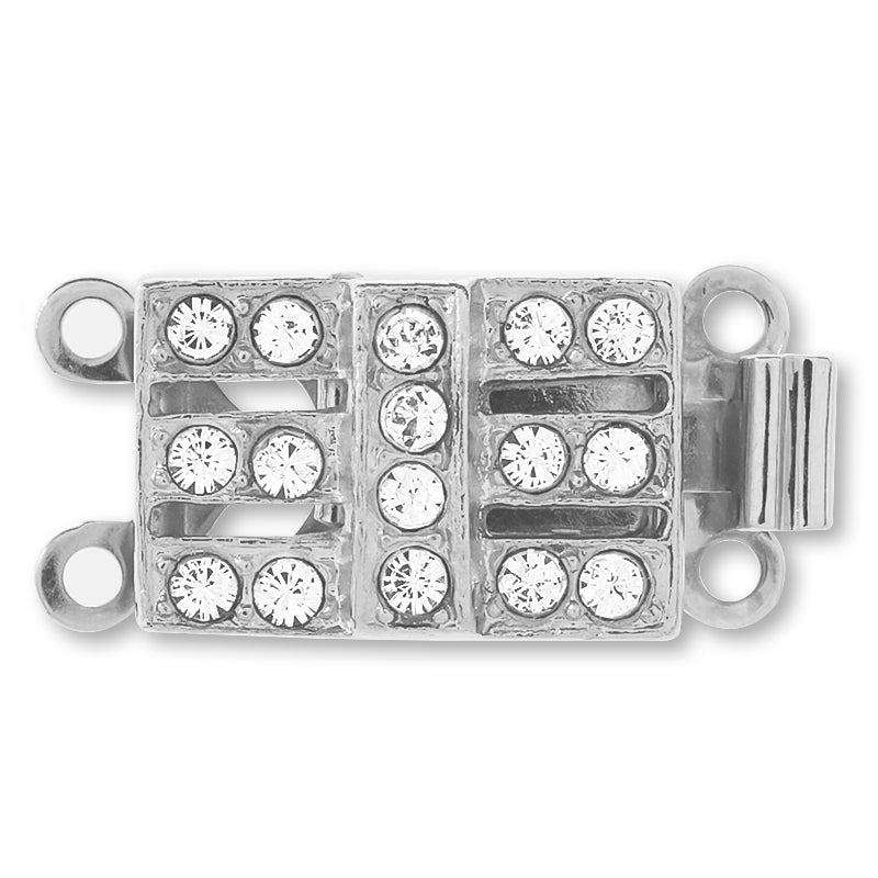 German clasp lectangle twice platinum color