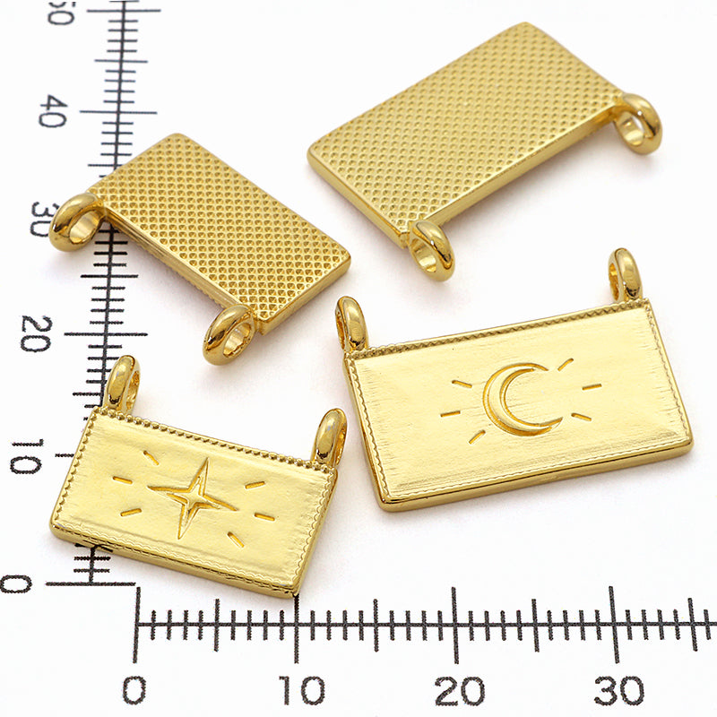 Greek parts Sparkle Rectangle Top 2 can Gold
