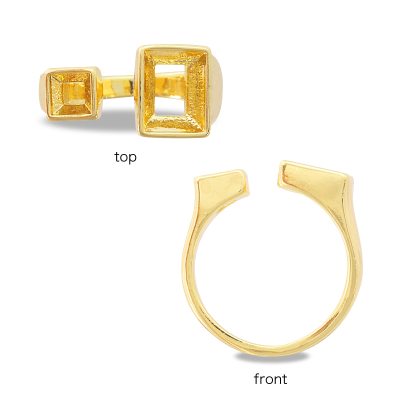 フォークリング台 ＃4527 8×6mm/＃4428 4mm　ゴールド