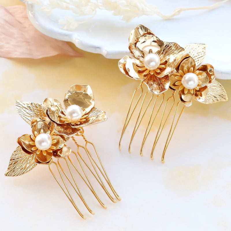 Hair fittings 5 ​​comb gold