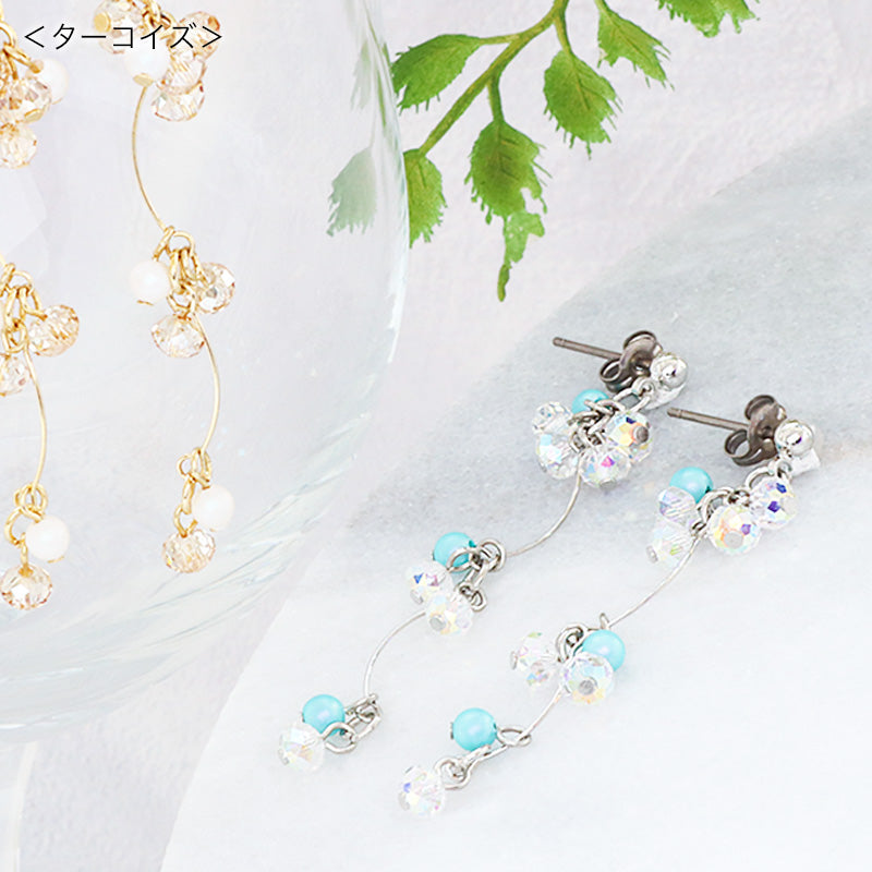 キット　貴和クリスタルのスウィングピアス(KR1156)