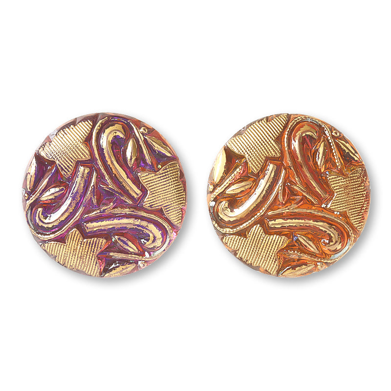 German glass cabochon Round 14 Volcano/G