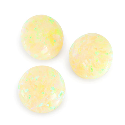 人工オパール(KYOTO OPAL) ラウンド　レモンイエロー