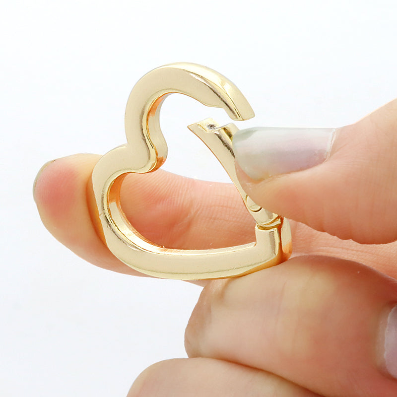Carabiner Heart Square Gold