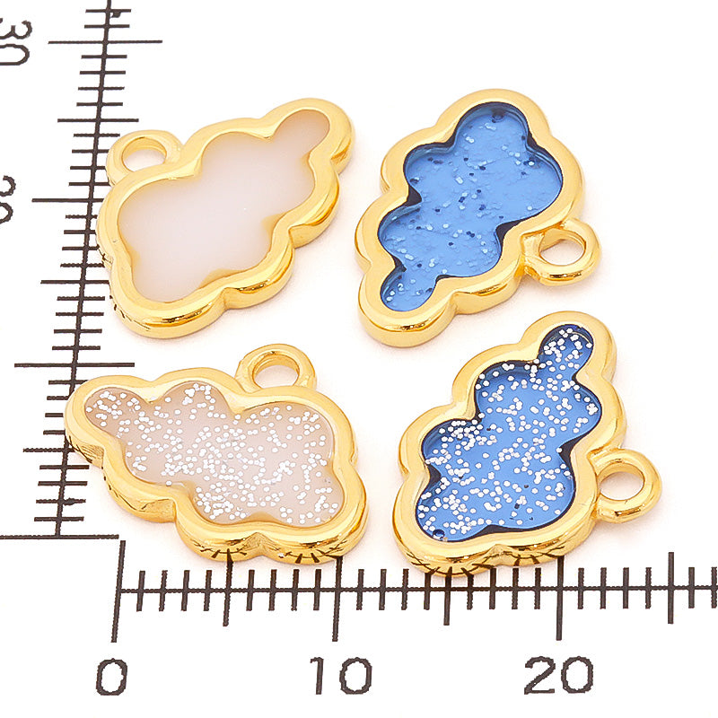 Greek Charm Cloud Glitter Blue/G