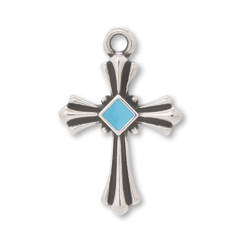 Greek Charm Cross No. 4 Turquoise/Ginkobi