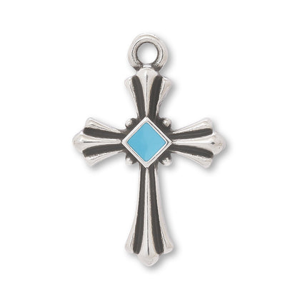 Greek Charm Cross No. 4 Turquoise/Ginkobi