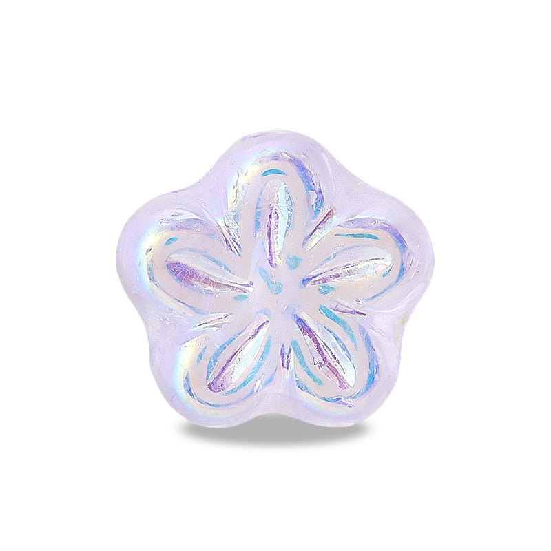 Czech 5-petal flower 3 Alexandrite AB
