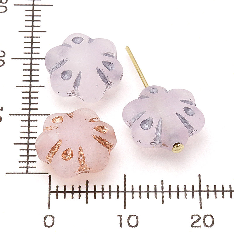 Czech Puff Flower Mixed Pink Matte/B