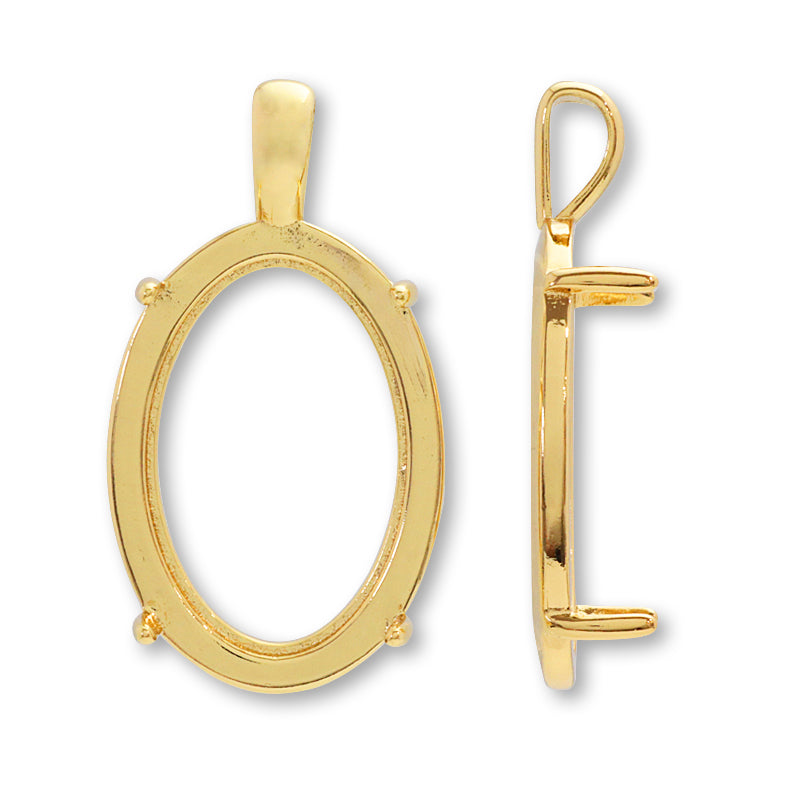 With VaticanBezel cabochon oval gold