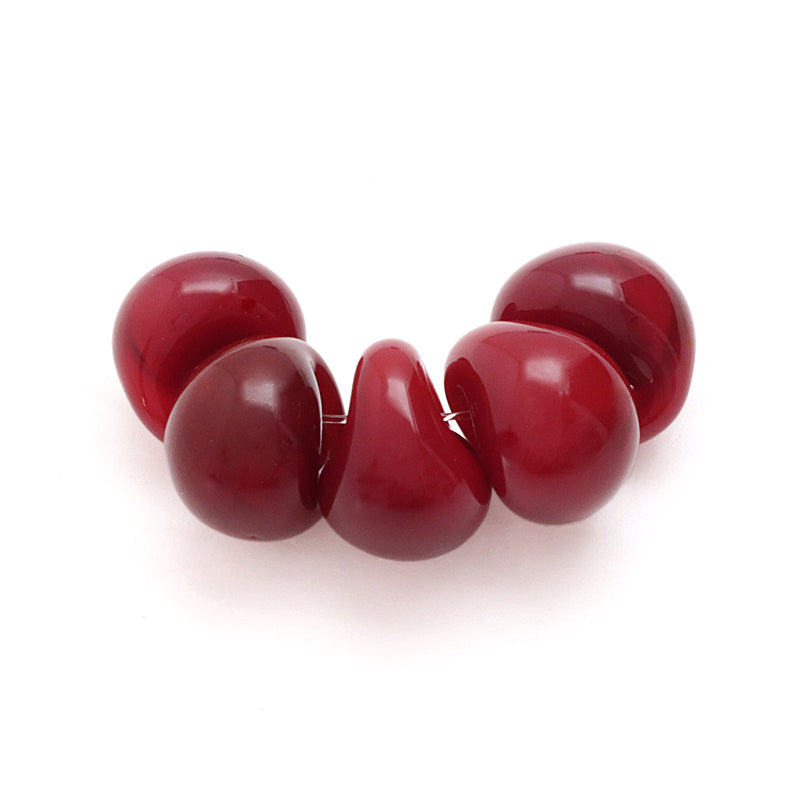 Teardrop Beads Brick Red