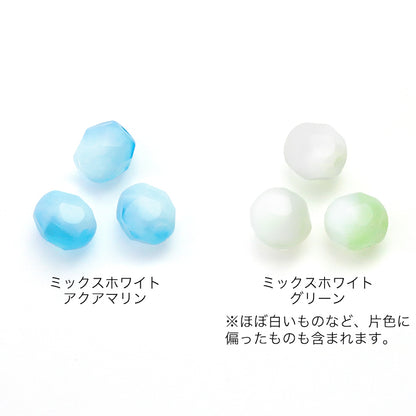 チェコ ファイヤーポリッシュ　ミックスホワイトグリーン