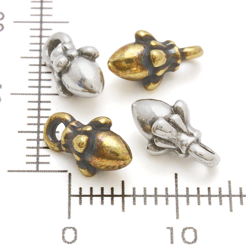 Greek charm acorn gold beauty