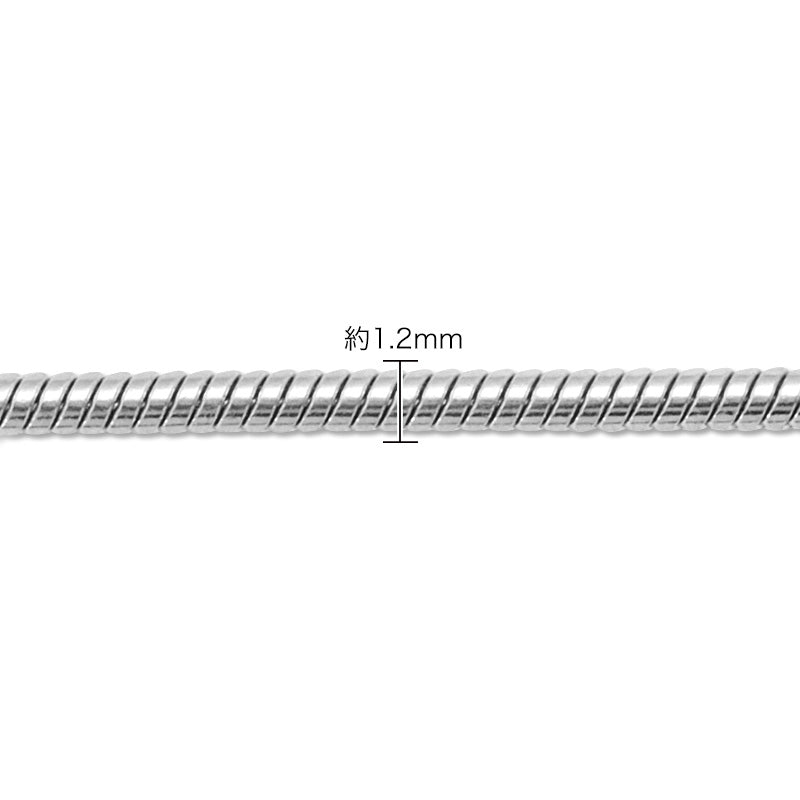 Stainless Steel 316L Chain Necklace Snake Round 1.2mm with Adjuster Gold (Ion Plating) (SUS316L)