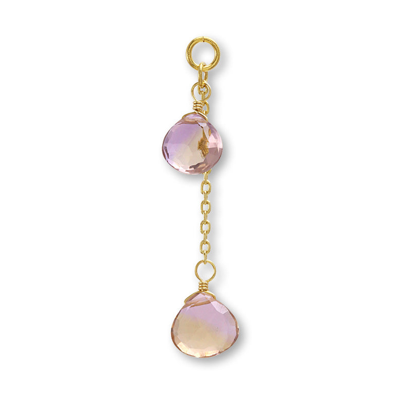 天然石 めがね留めカスタムパーツ　アメトリン/235SDC4